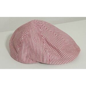 Bailey of Hollywood Breed Newsboy Cap Men's Size XL Red Stripes Baker Boy Gatsby